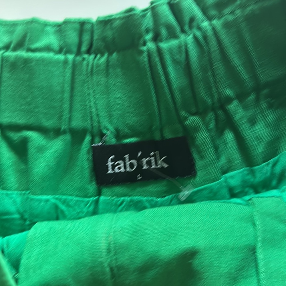 fab'rik High Waist Green Shorts with Sash - Picture 4 of 12